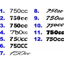 750cc Bike Numbers